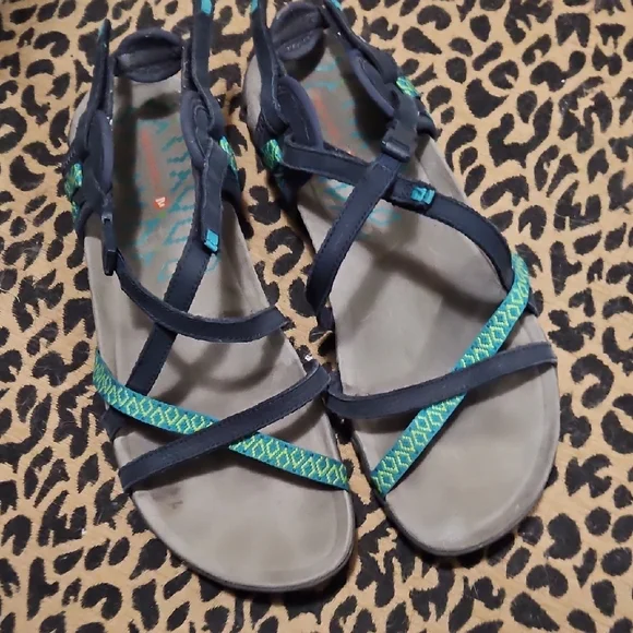 Merrell Blue and Green Performance Sandals Women's Size 11 - Picture 7 of 8